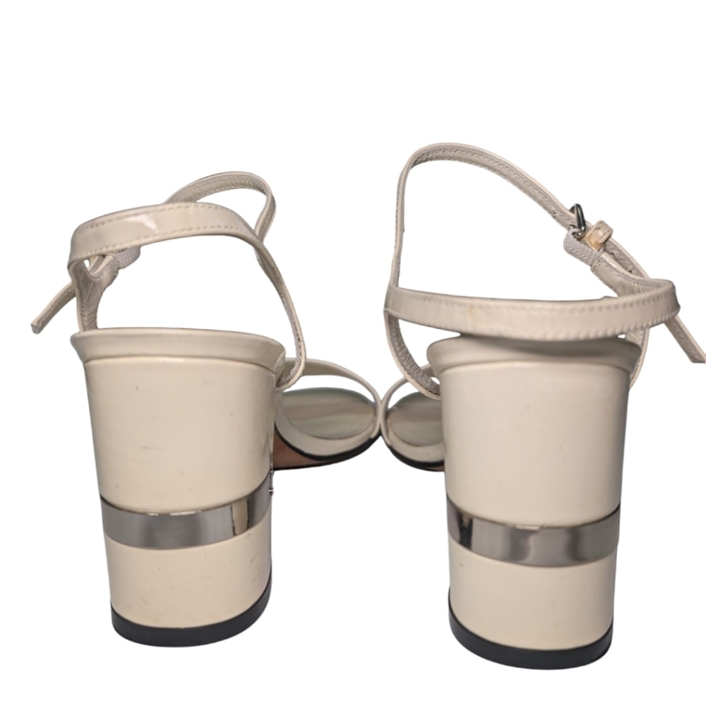 Stuart Weitzman Cream Strappy Sandals - Picture 4 of 8